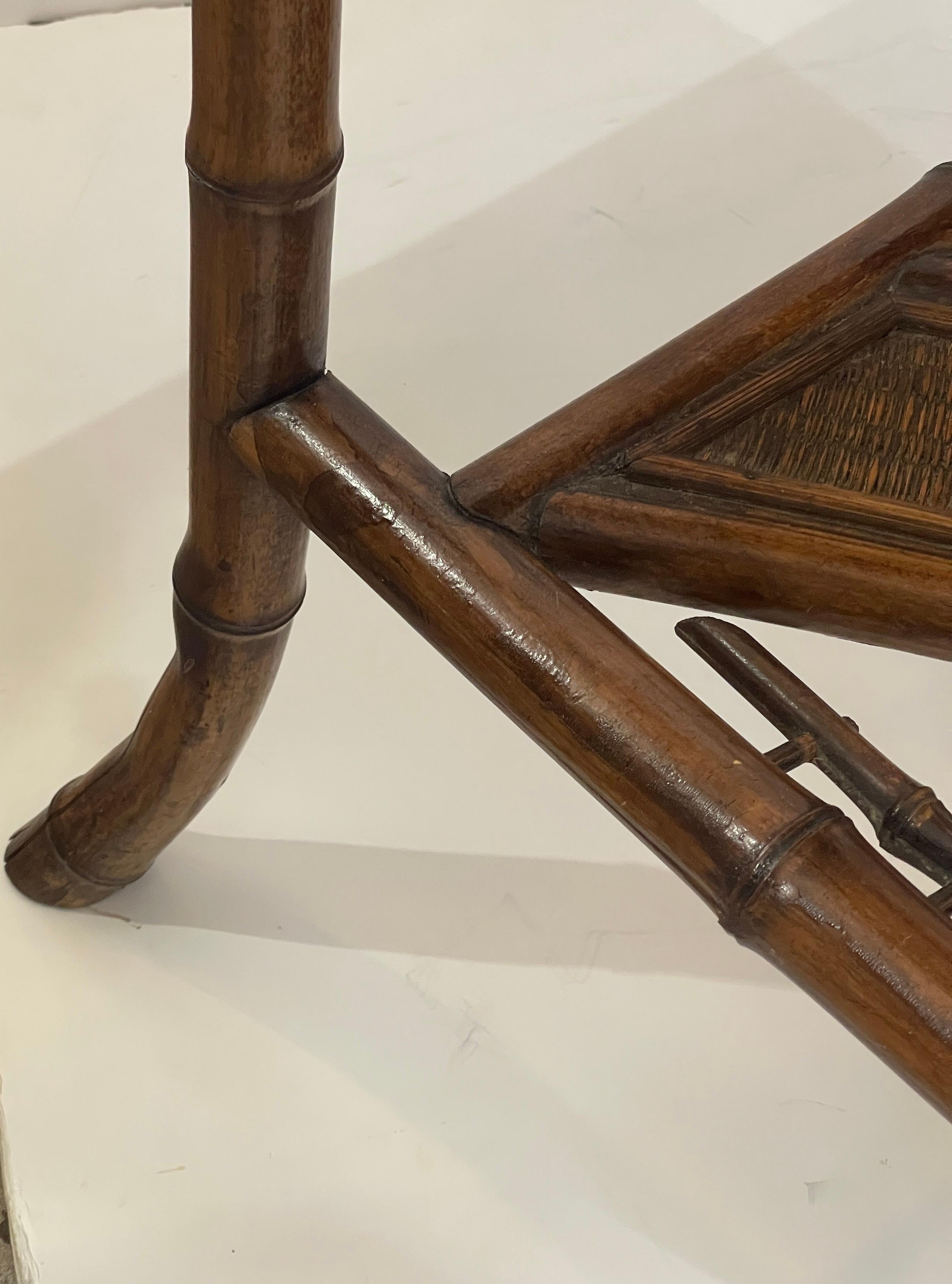 French Art-Nouveau Bamboo Center Table or Tea Table, 1890-1910 in vendita 7
