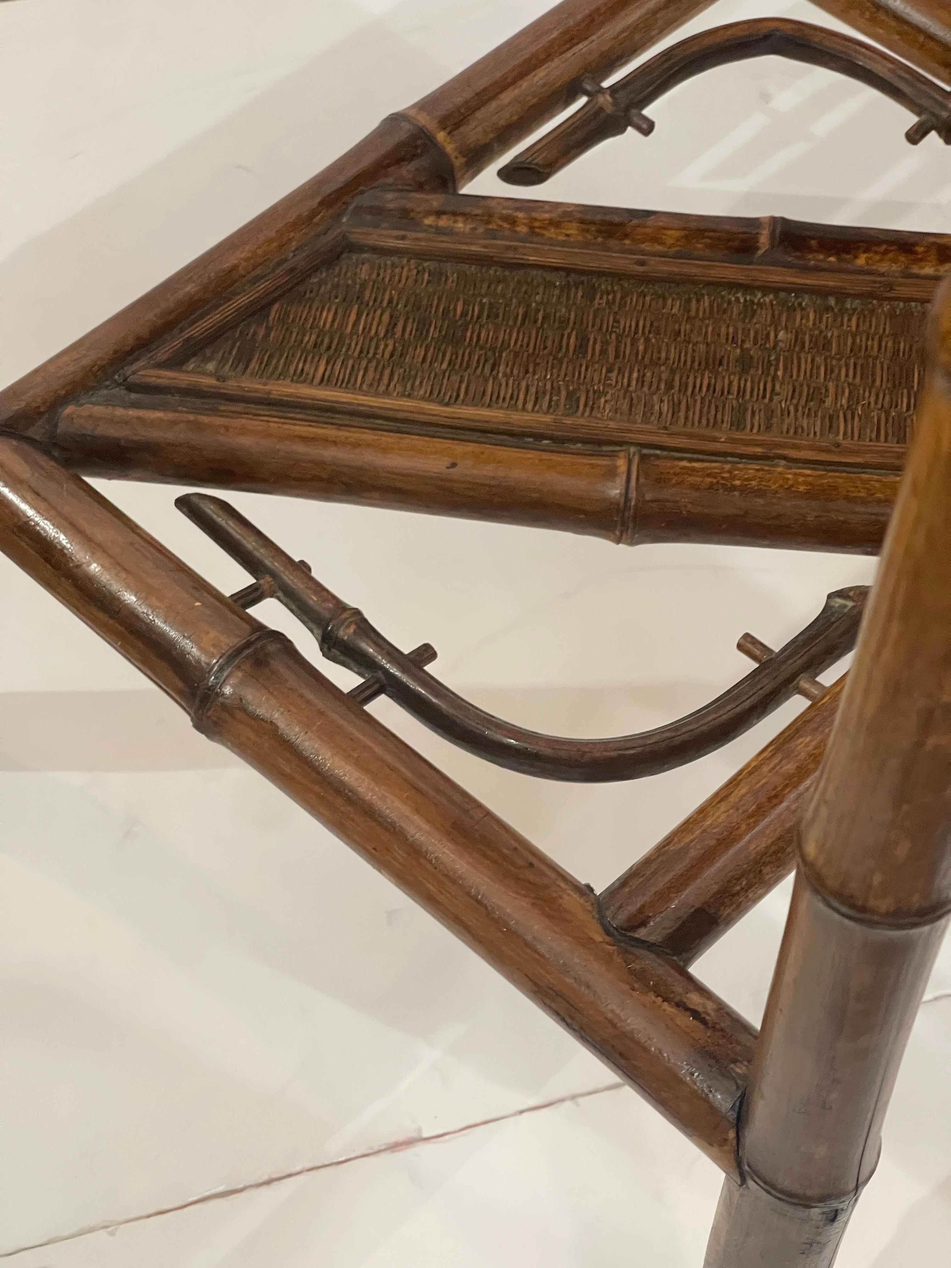 French Art-Nouveau Bamboo Center Table or Tea Table, 1890-1910 in vendita 8