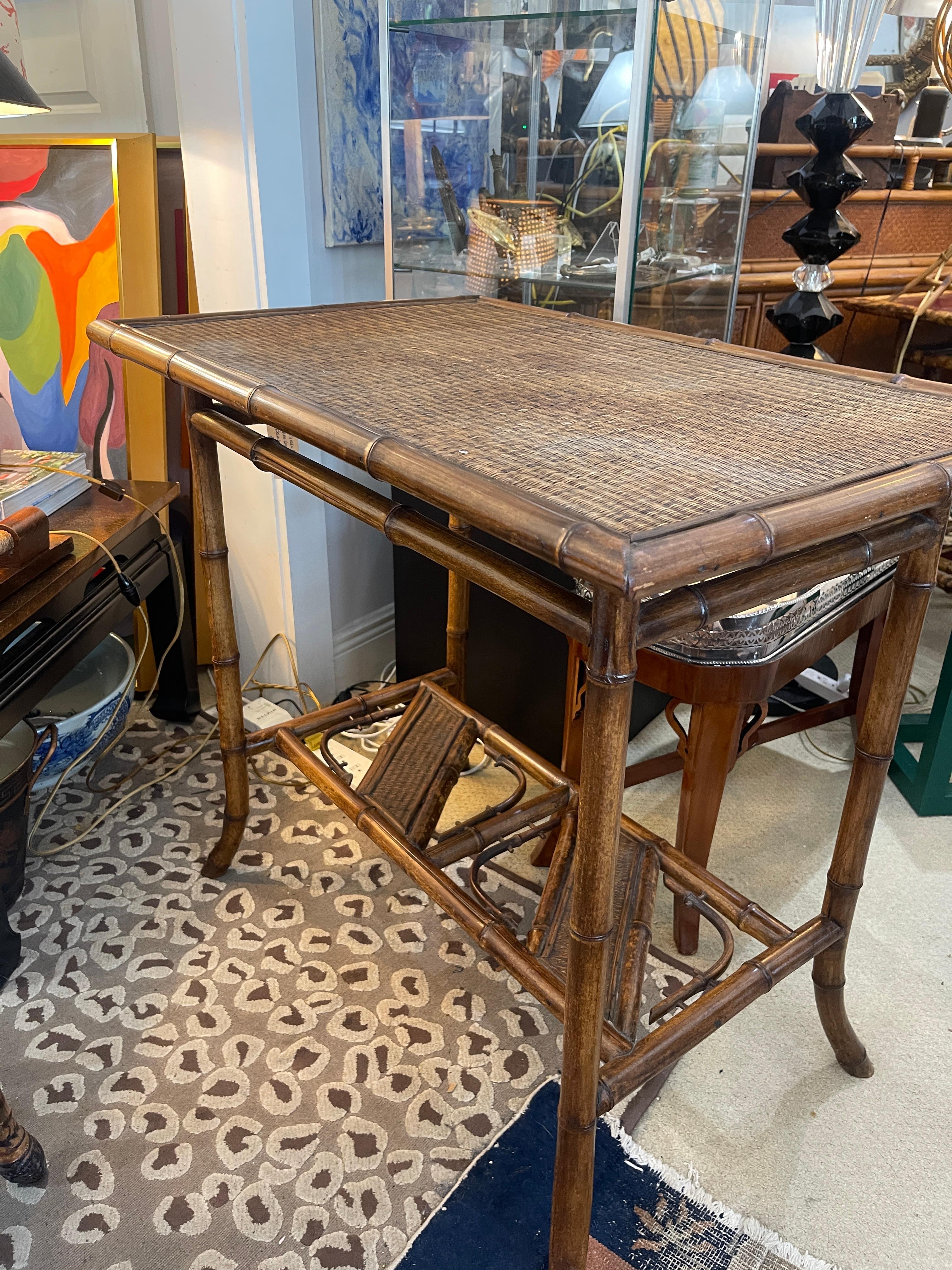 French Art-Nouveau Bamboo Center Table or Tea Table, 1890-1910 in vendita 1
