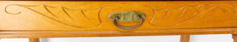 French Art Nouveau Beech Writing Table, Desk or Side Table, circa 1900 ...