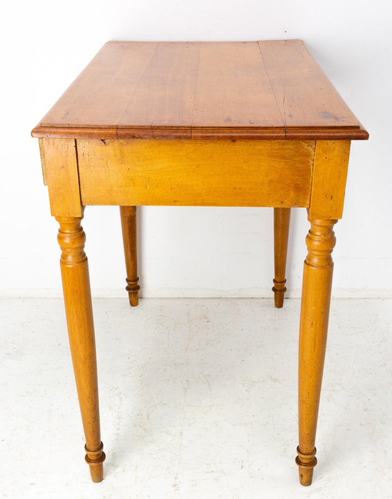 French Art Nouveau Beech Writing Table, Desk or Side Table, circa 1900 ...