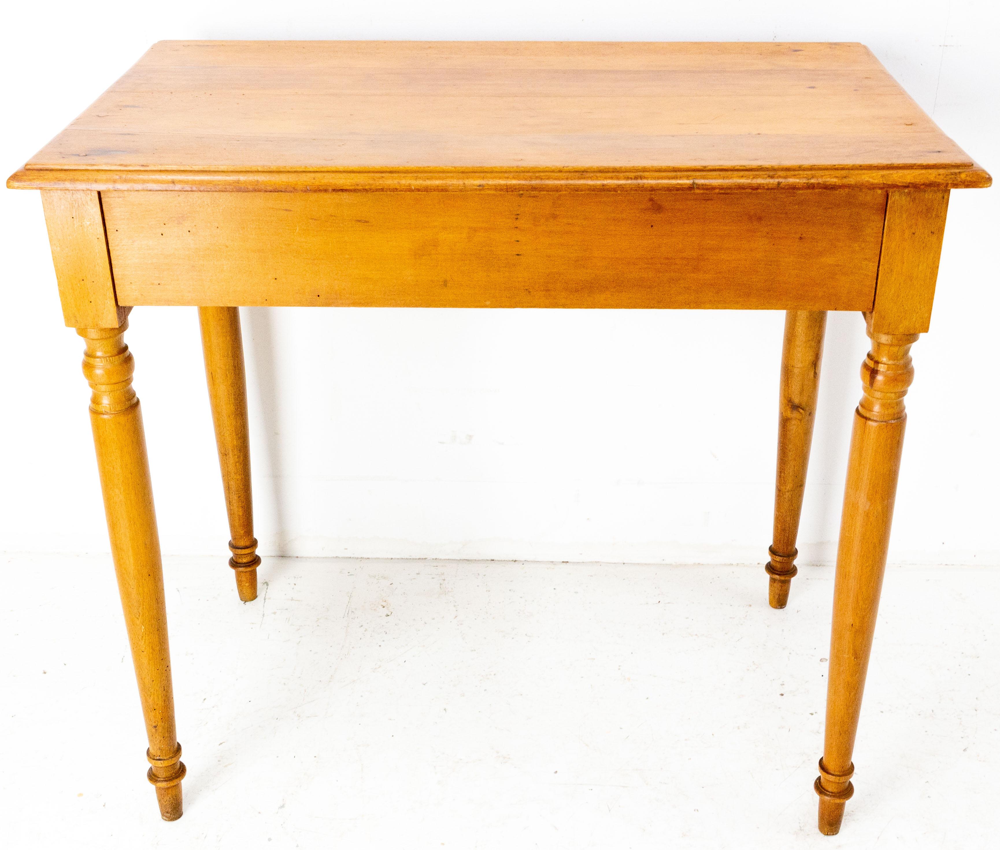 French Art Nouveau Beech Writing Table, Desk or Side Table, circa 1900 For Sale 3