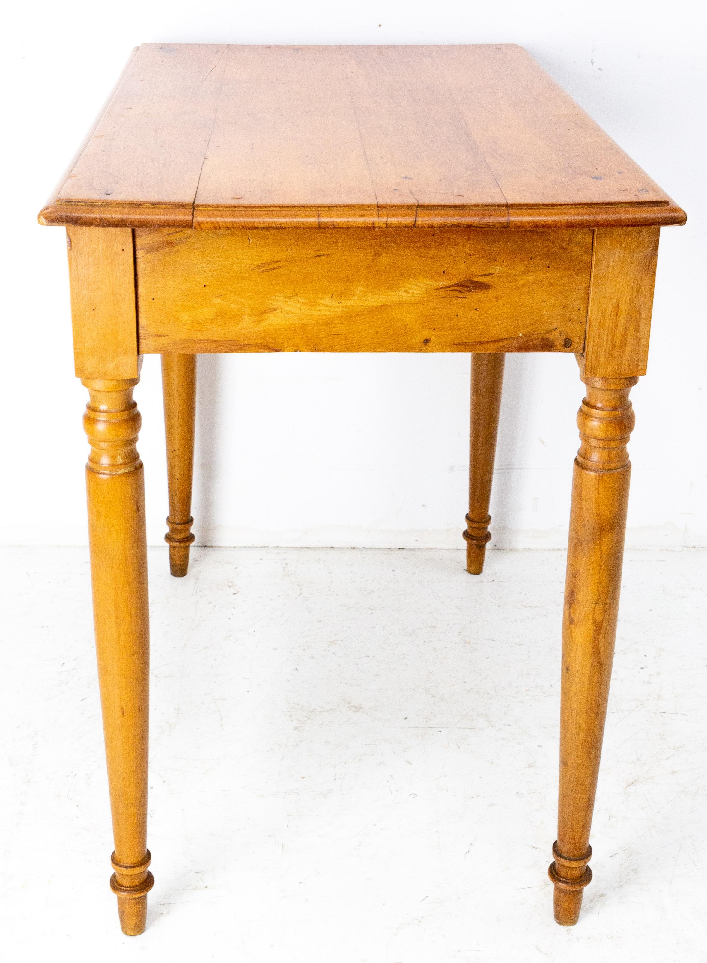 French Art Nouveau Beech Writing Table, Desk or Side Table, circa 1900 For Sale 4