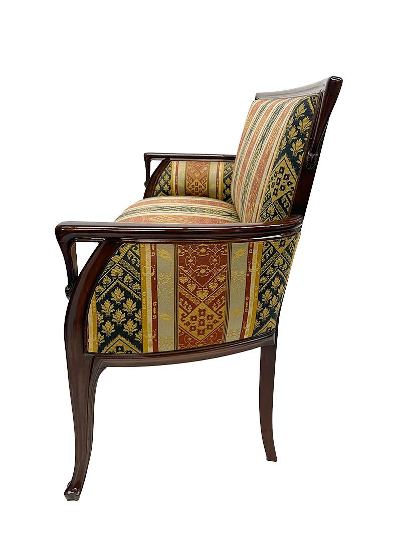 Français Banc, canapé Art nouveau français de Louis Majorelle, 1900-1910 en vente