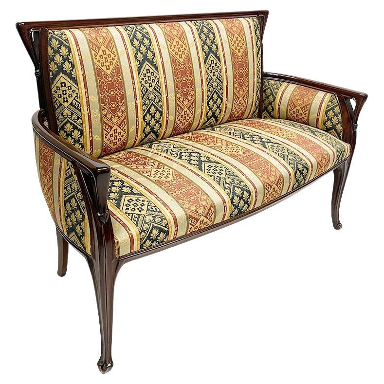 Französische Jugendstilbank, Sofa von Louis Majorelle, 1900-1910