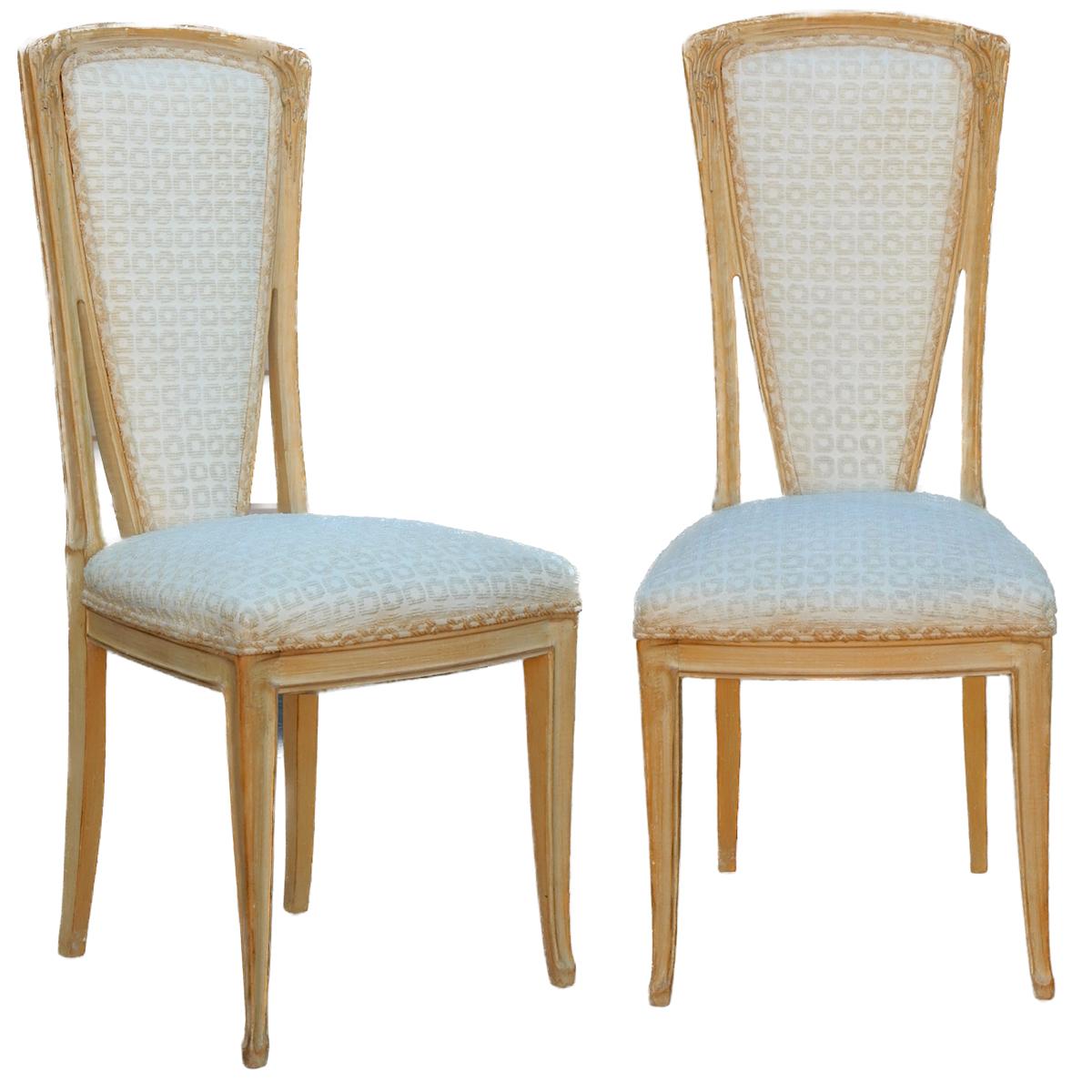 French Art Nouveau Boucle' Dining Chairs after Louis Majorelle  For Sale 7