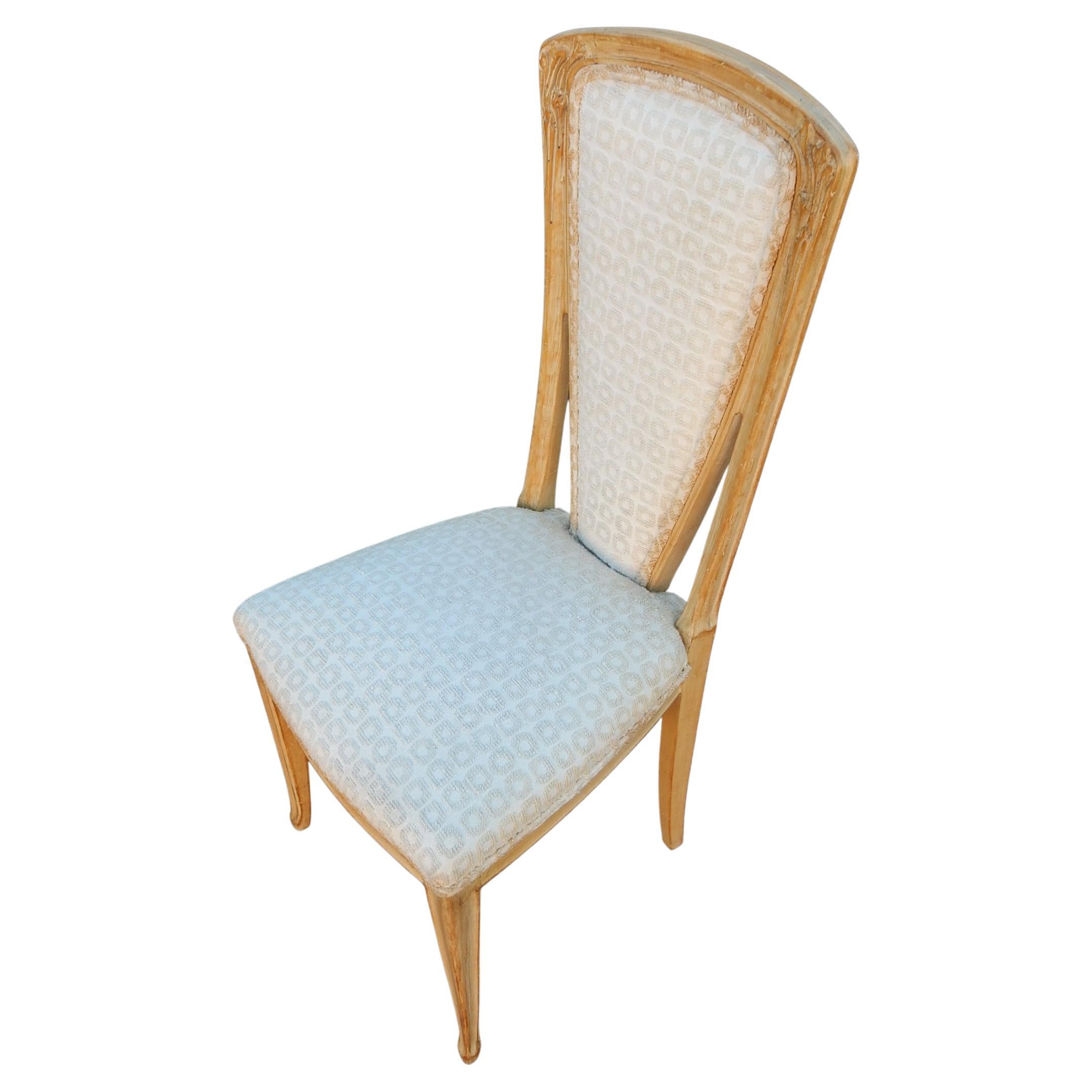 French Art Nouveau Boucle' Dining Chairs after Louis Majorelle  In Good Condition For Sale In Las Vegas, NV