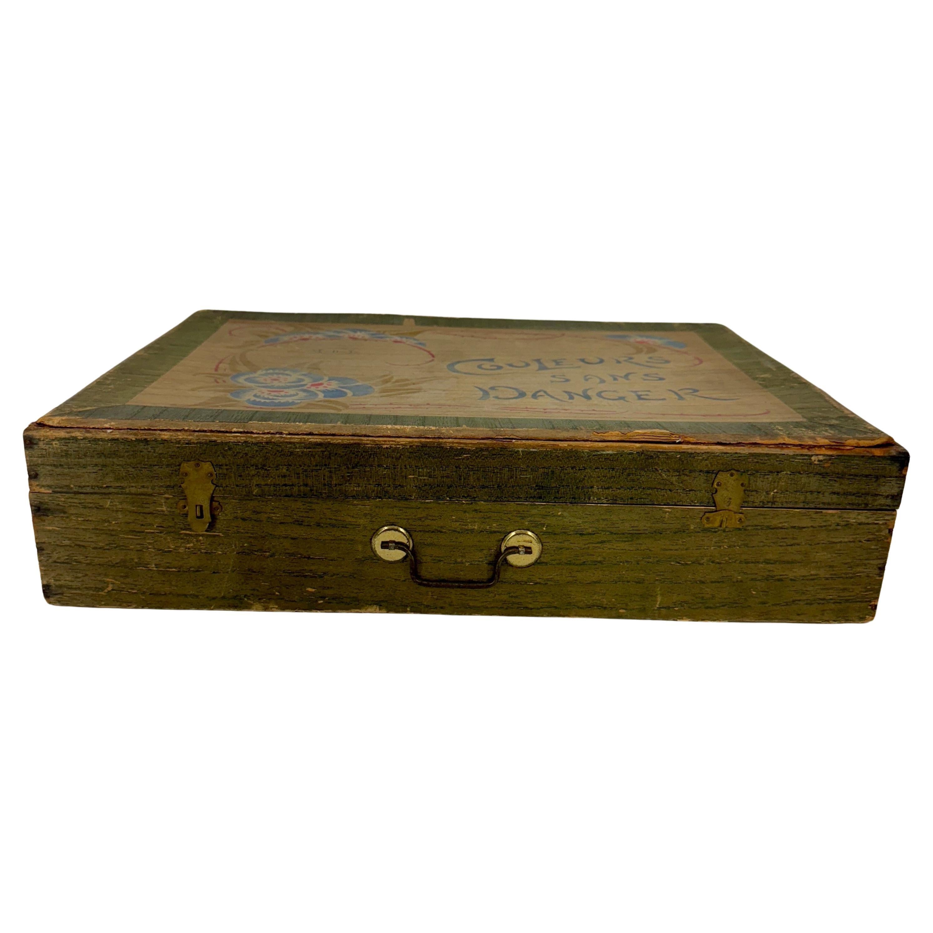 Caja de pinturas francesa Art Nouveau Bourgeois Aine-Paris, Circa 1910's en venta 1