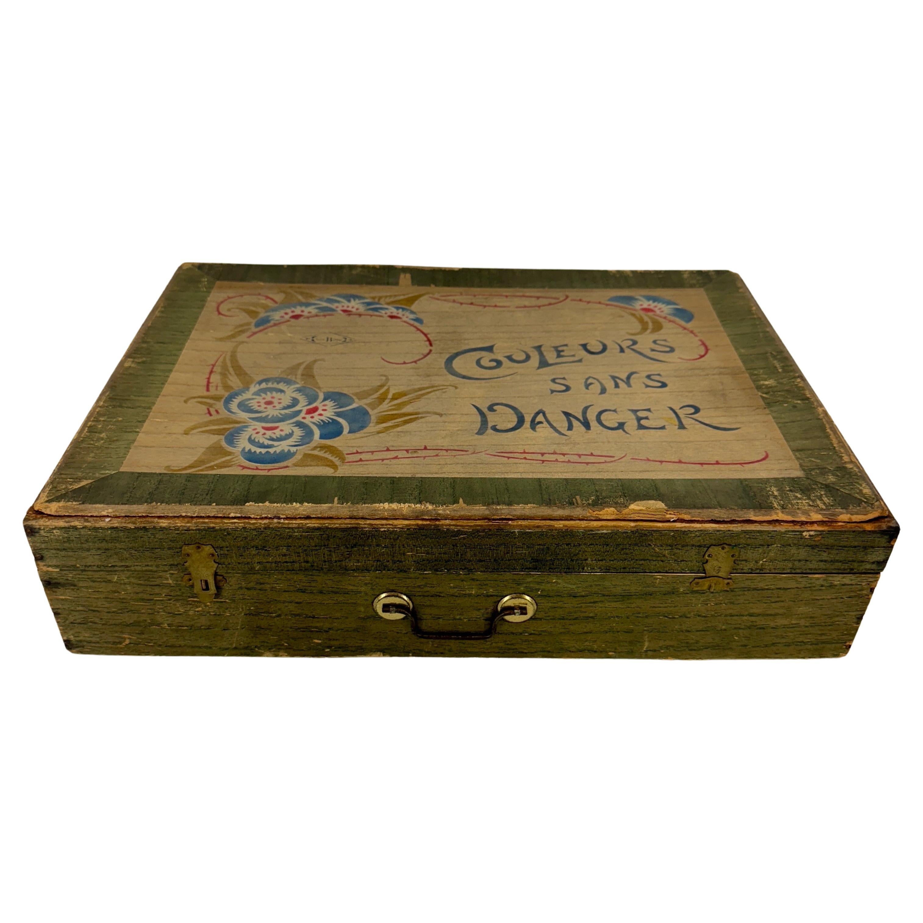 French Art Nouveau Bourgeois Aine-Paris Paint Box Set, Circa 1910's For Sale 3