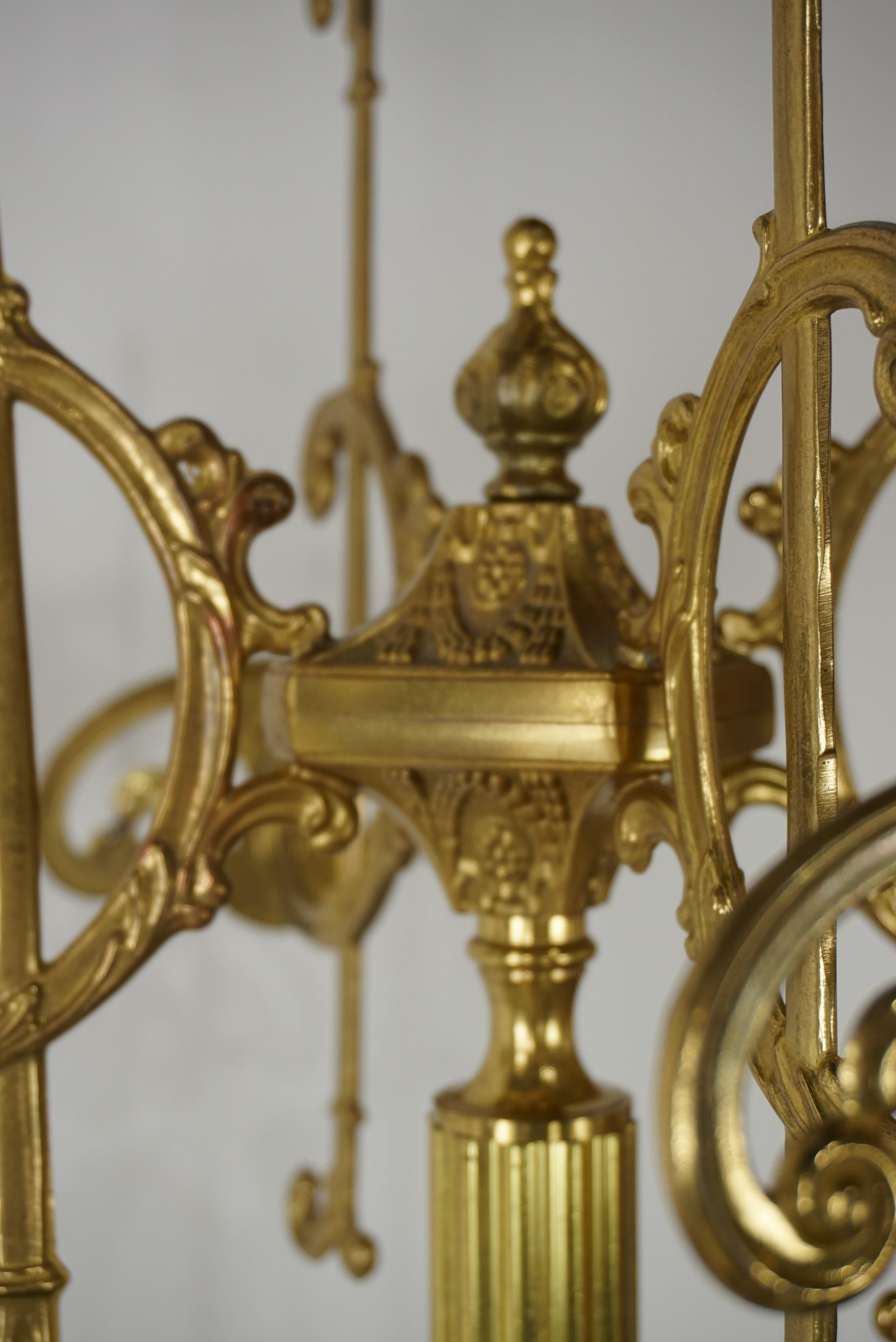 French Art Nouveau Brass Coat Rack 2