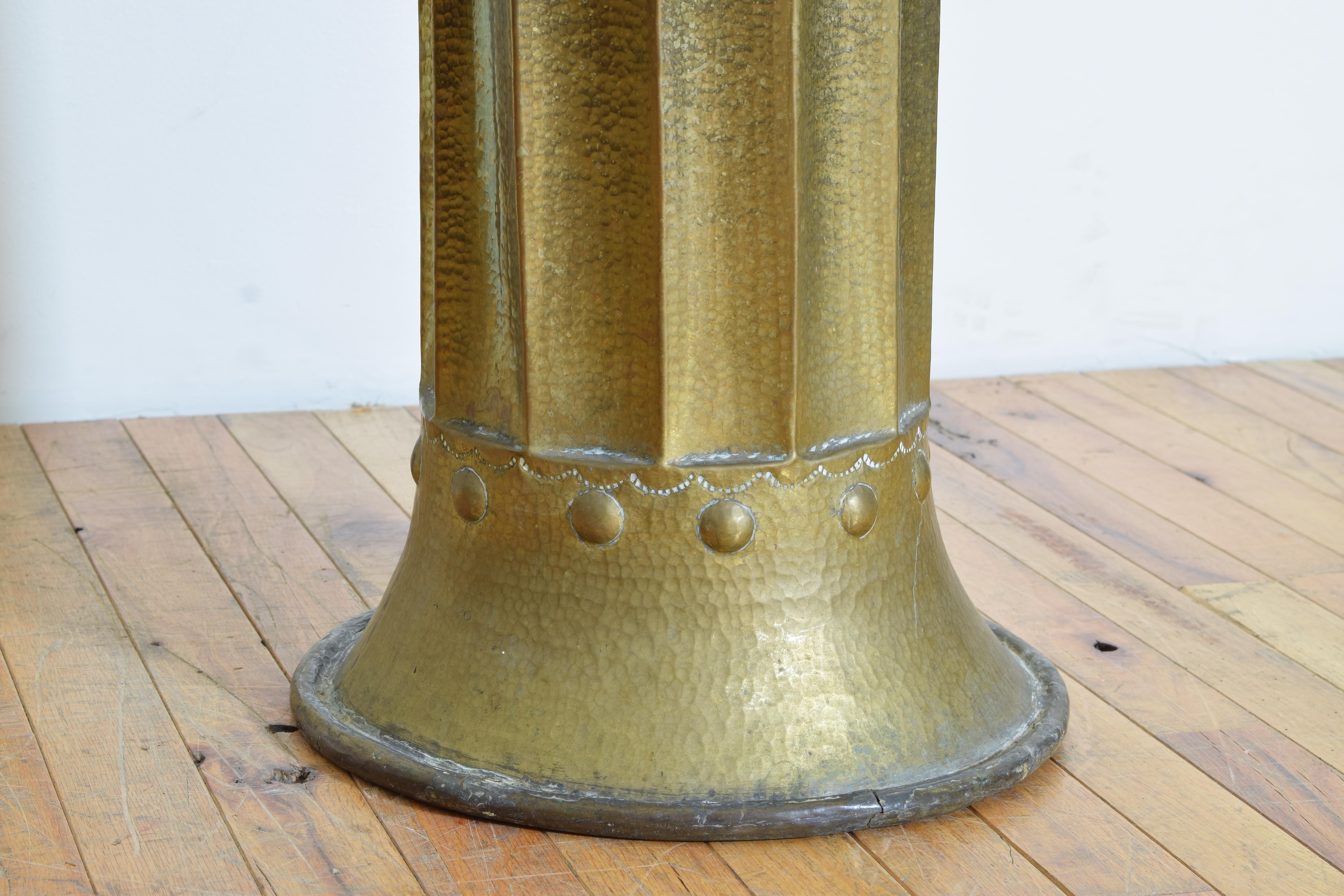 French Art Nouveau Brass Handled Umbrella/Cane Stand, last quarter 19th century 2