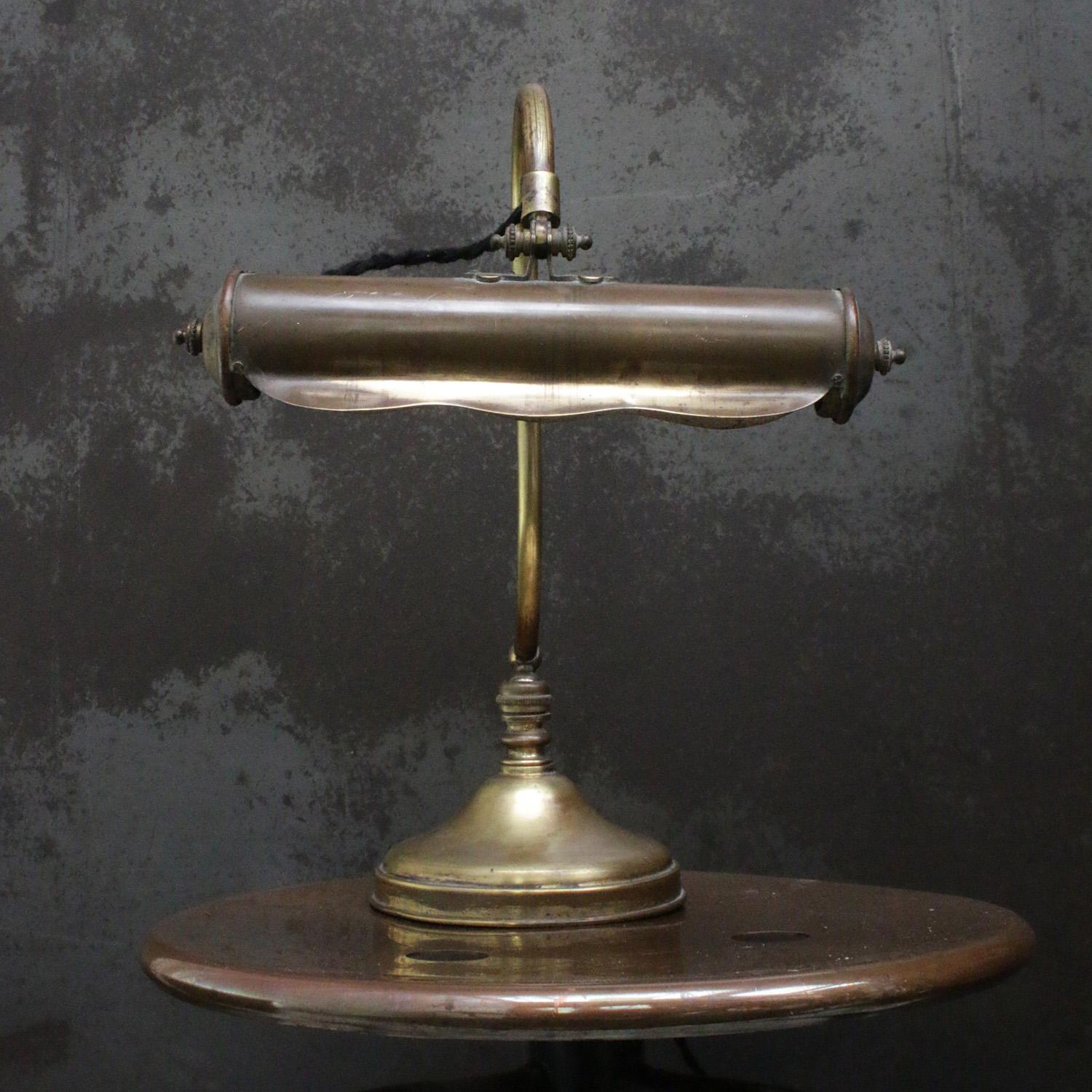 French Art Nouveau Brass Table Desk Light Piano Lamp 2