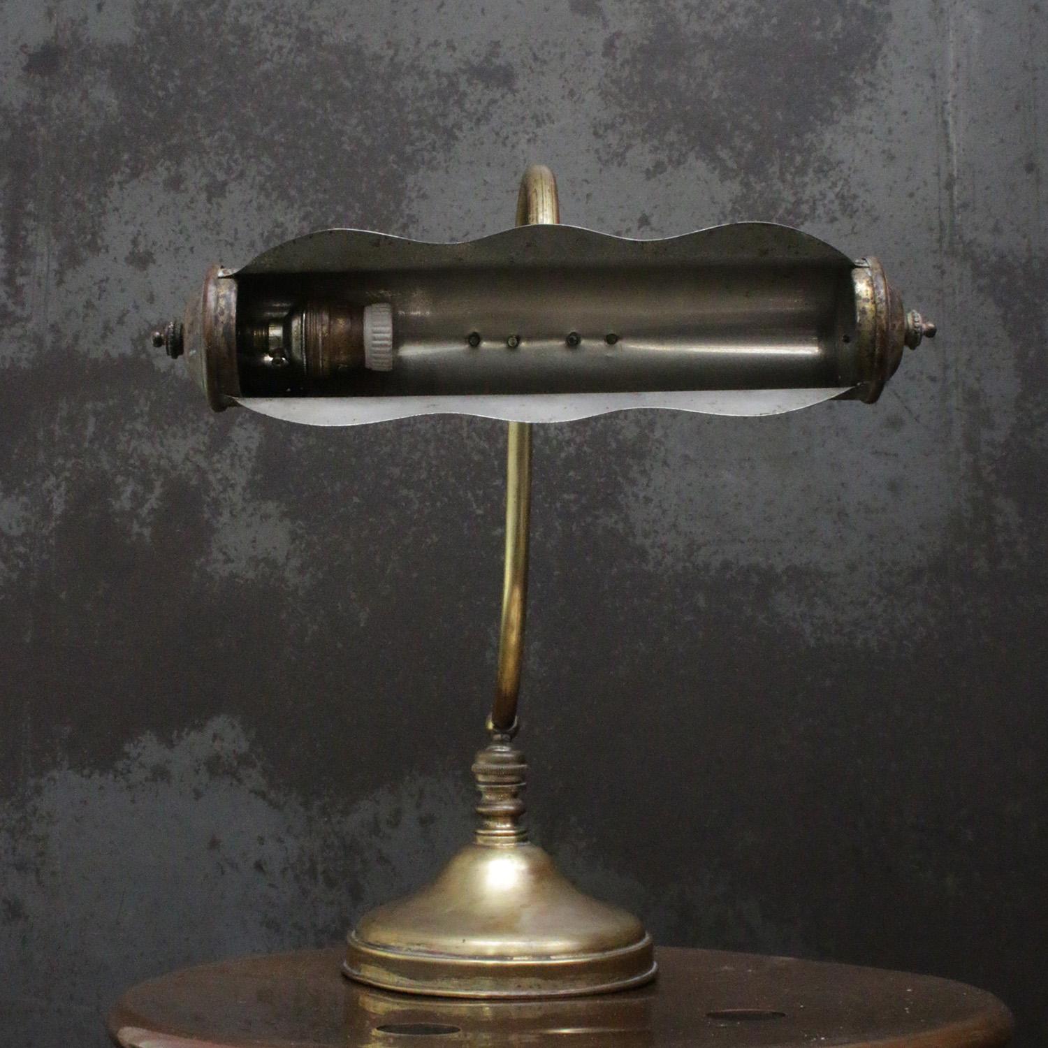 French Art Nouveau Brass Table Desk Light Piano Lamp 3