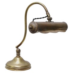 Antique French Art Nouveau Brass Table Desk Light Piano Lamp