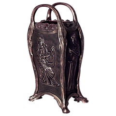 French Art Nouveau Bronze and Gilt Le Normand Vase