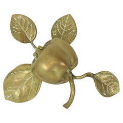 French Art Nouveau Bronze Apple-Shaped Jewelry Box/Ashtray, 1920s