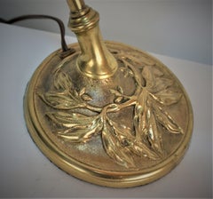 Lampe de bureau en verre d'art bronze Art nouveau français par Daum