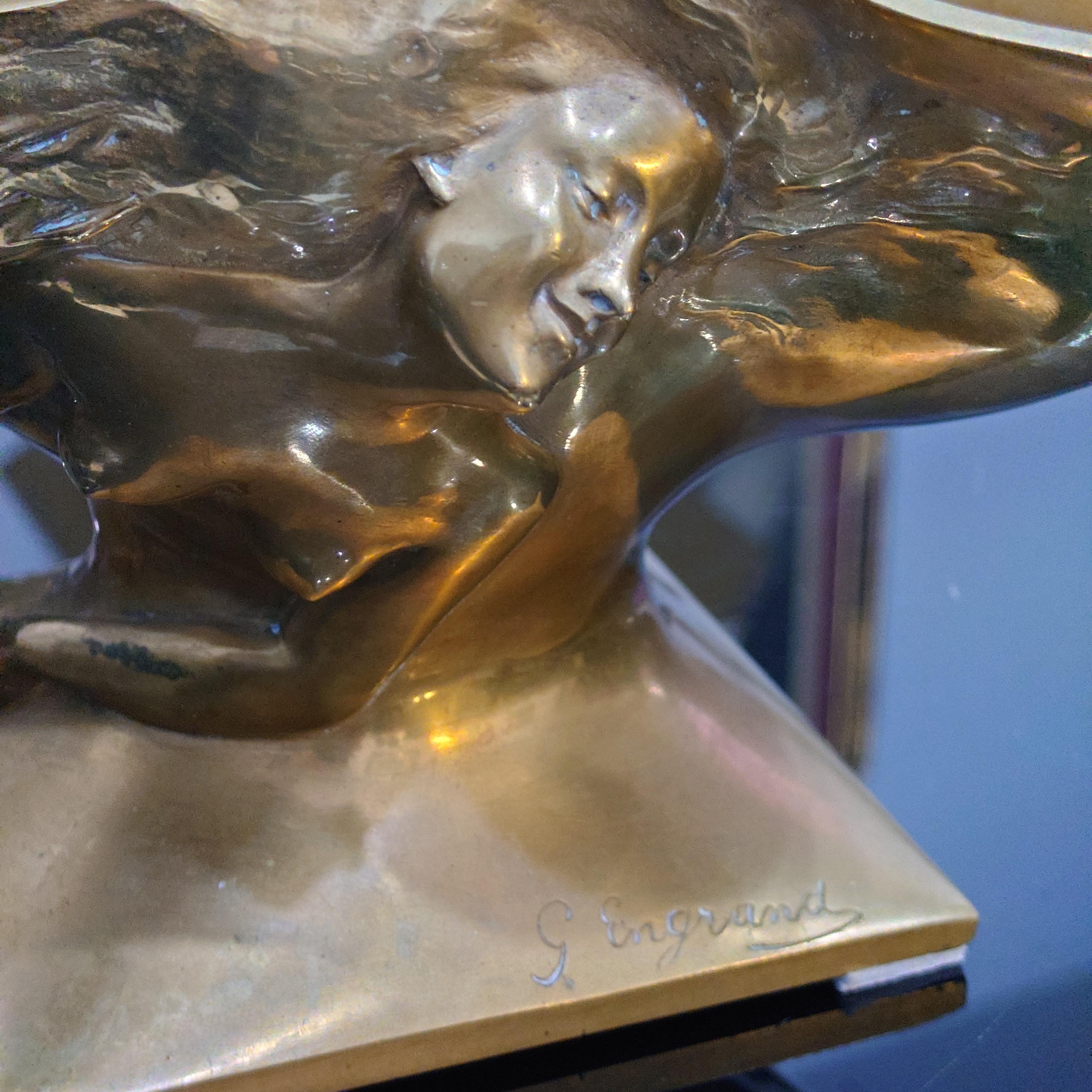 Calco Ciotola in bronzo Art Nouveau francese di Georges Engrand in vendita