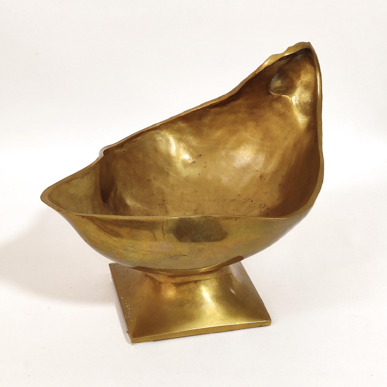 French Art Nouveau Bronze Bowl by George Engrand For Sale 3