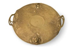 French Art Nouveau Bronze Dore Compote