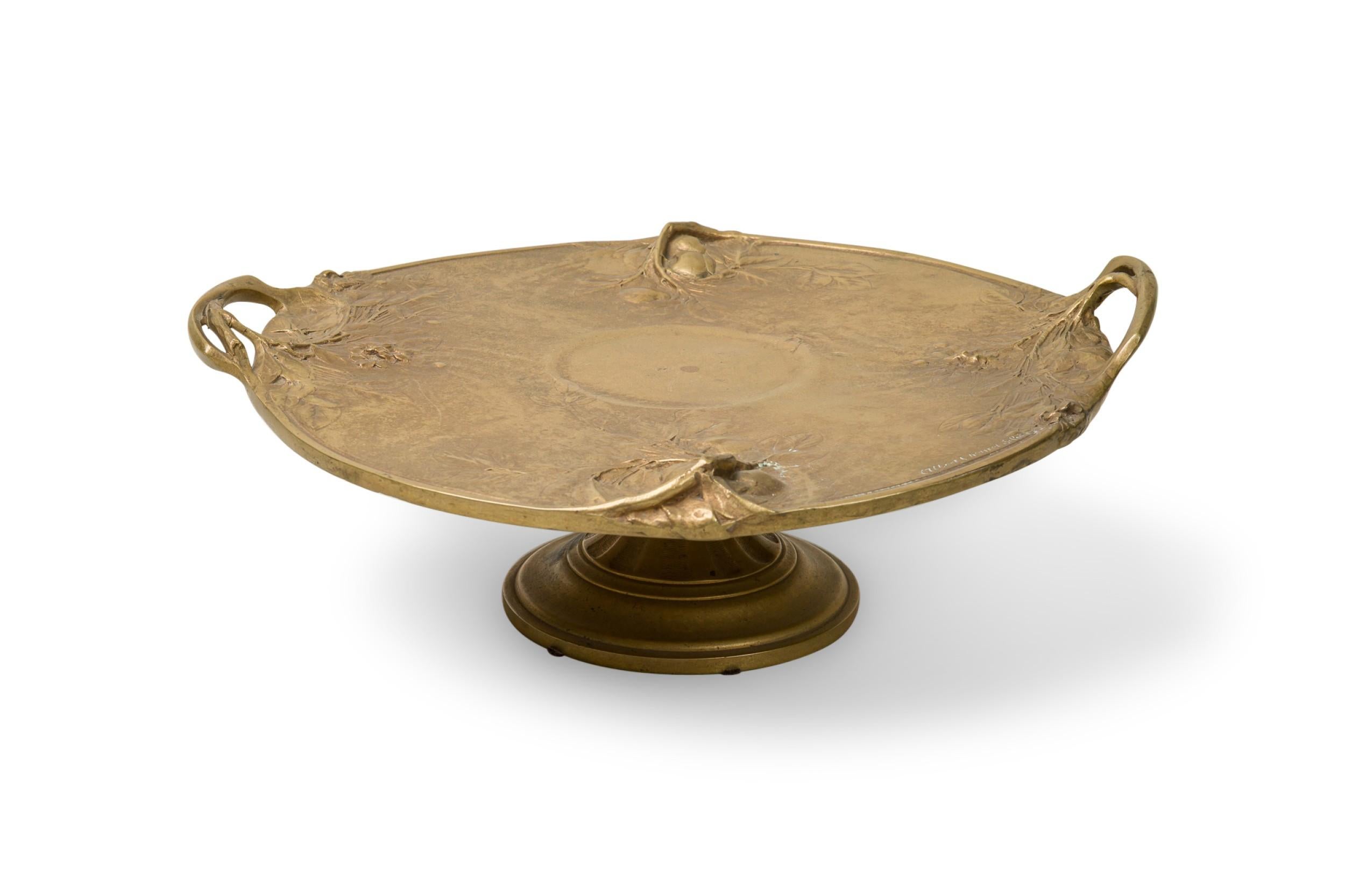 French Art Nouveau Bronze Dore Compote (Art nouveau) im Angebot
