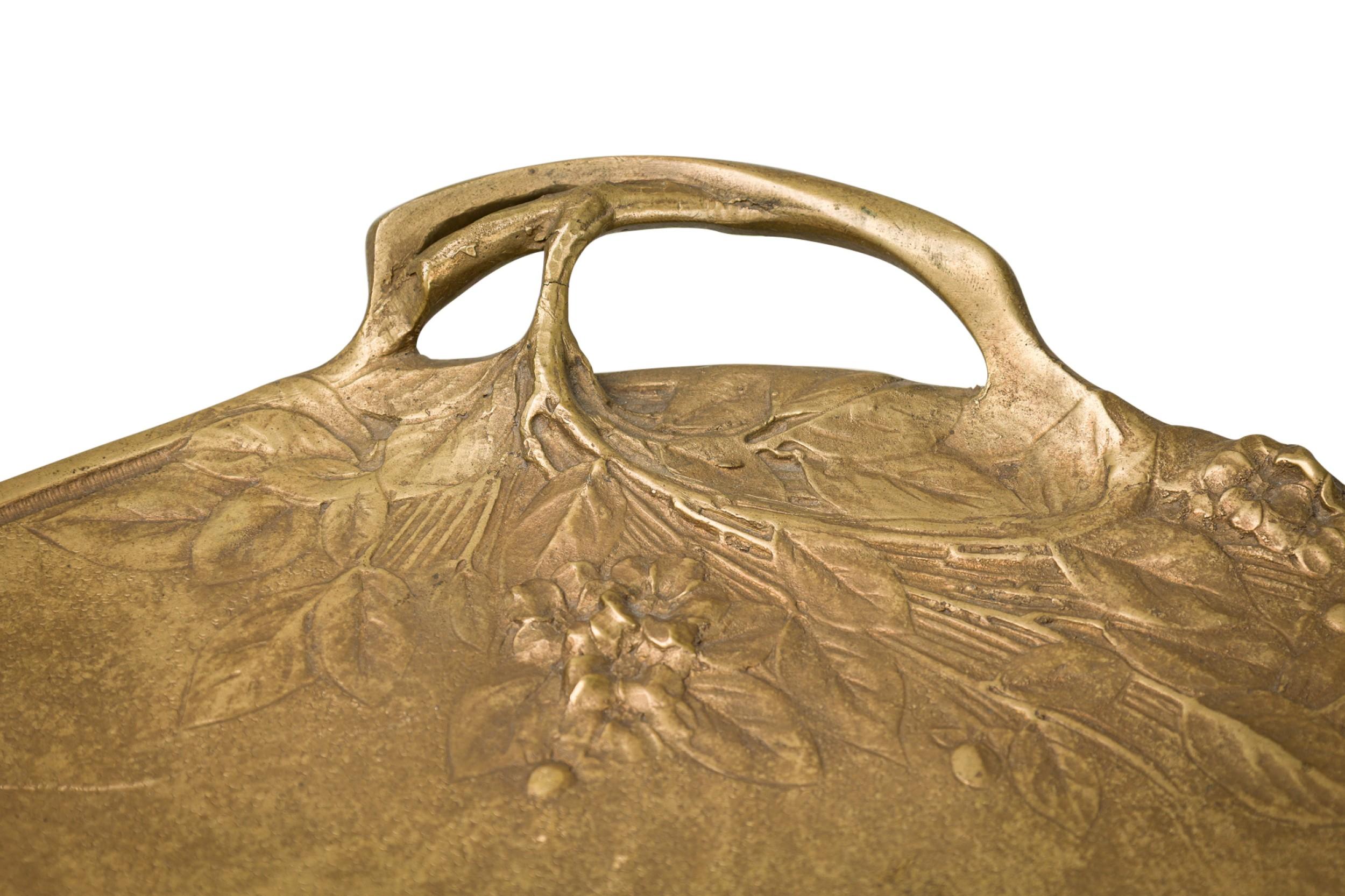 French Art Nouveau Bronze Dore Compote im Zustand „Gut“ im Angebot in Queens, NY