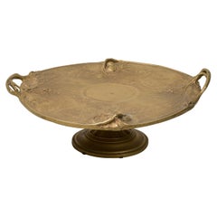 French Art Nouveau Bronze Dore Compote