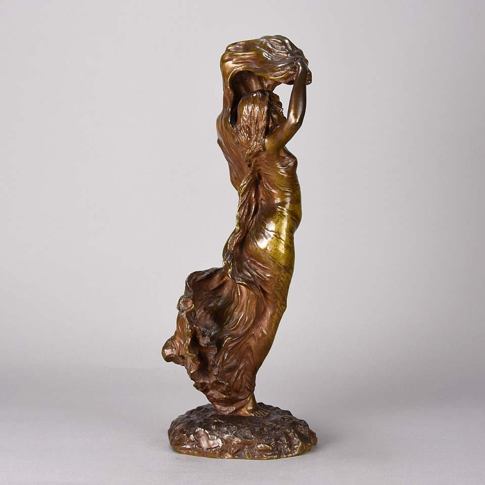 Cast French Art Nouveau Bronze Figure 