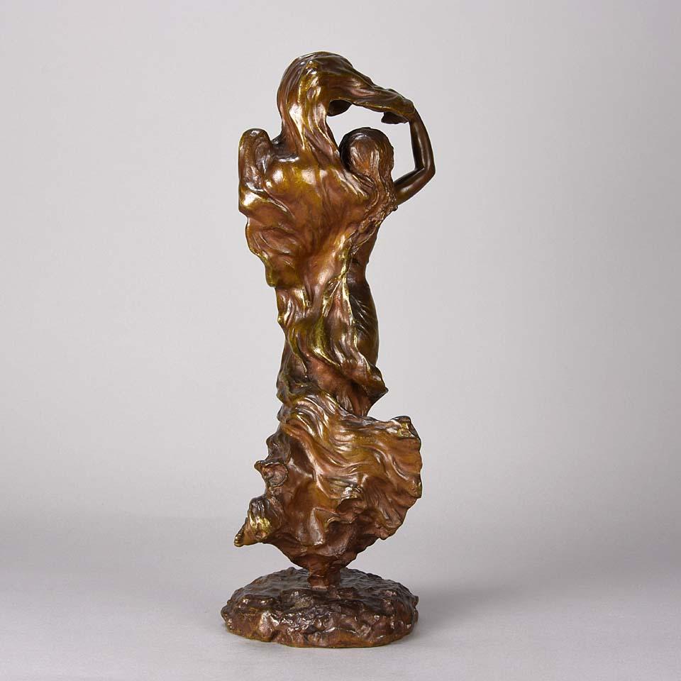 French Art Nouveau Bronze Figure 