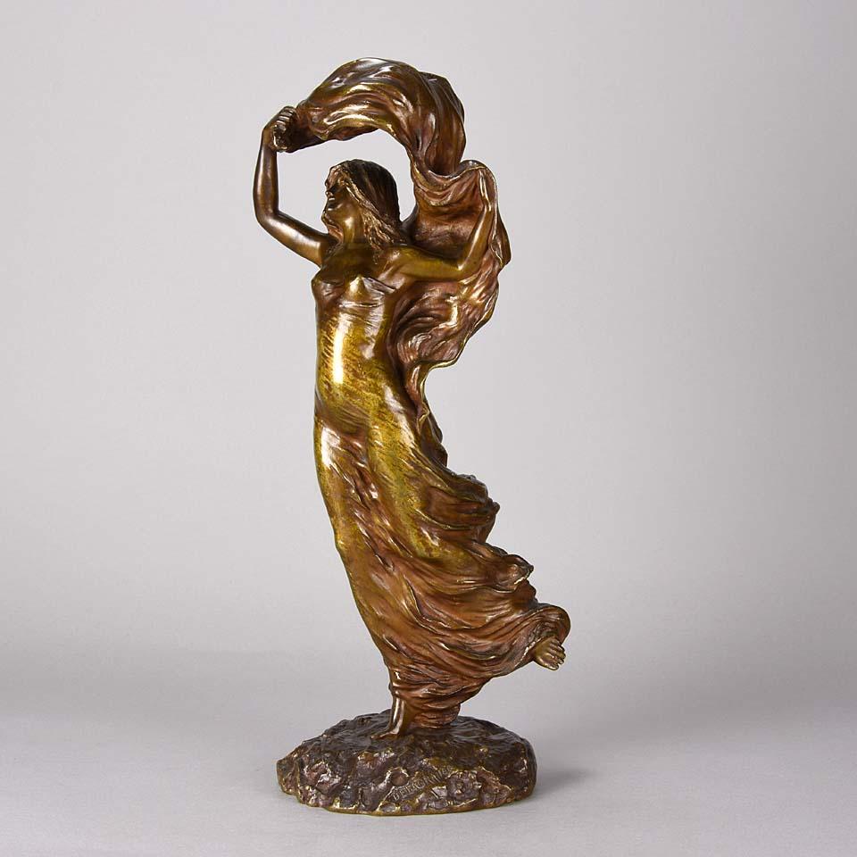 French Art Nouveau Bronze Figure 
