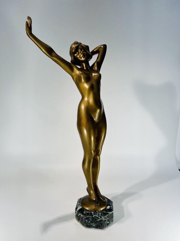 Other French Art Nouveau Bronze Representing Woman Lounging Signed Philippe For Sale