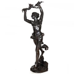 French Art Nouveau Bronze Sculpture “Allegory of Victory” by Felix Charpentier