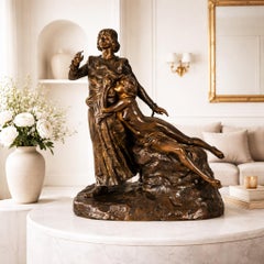 French Art Nouveau Bronze Sculpture Wagner’s “Tannhauser” after Louis Chalon