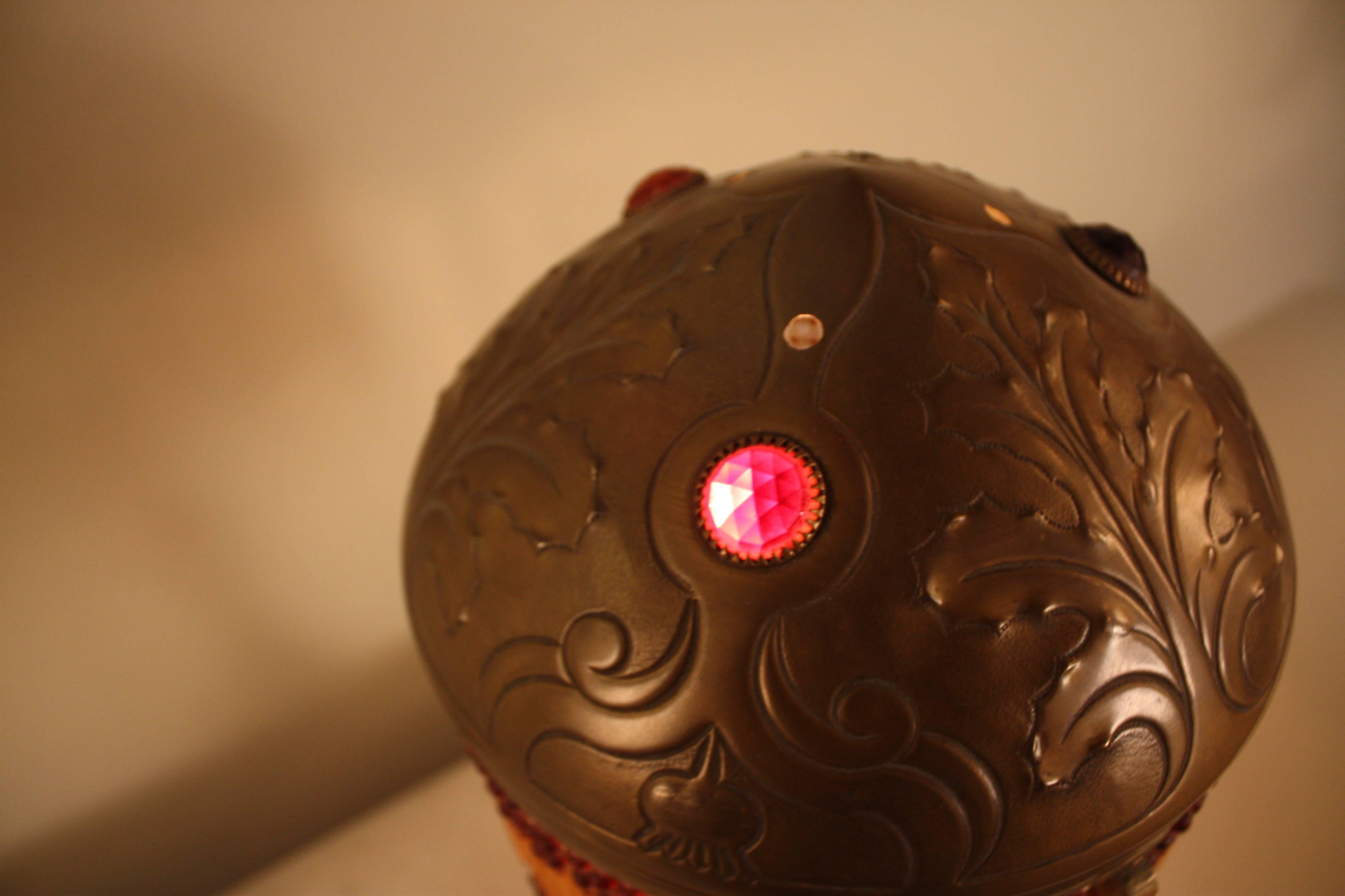 French Art Nouveau Bronze Table Lamp 2