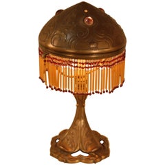French Art Nouveau Bronze Table Lamp