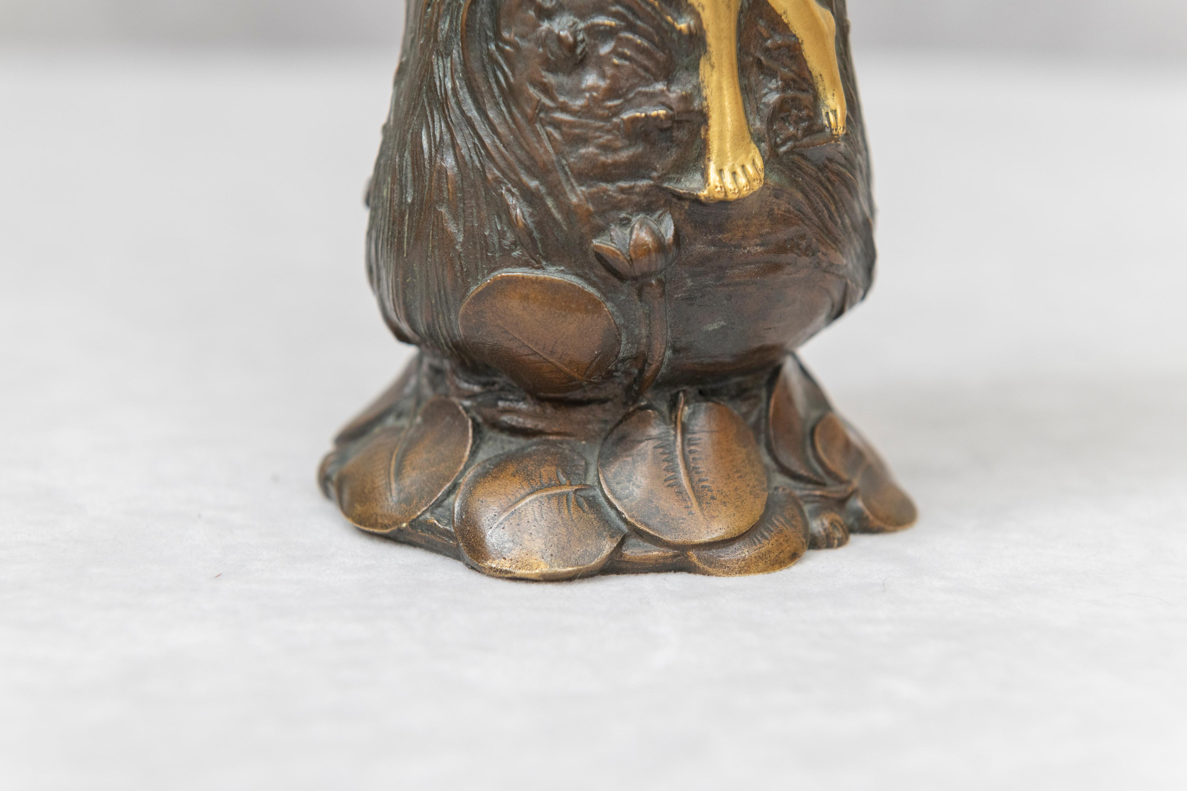 20ième siècle Vase en bronze Art nouveau français:: fonderie Louchet:: vers 1900