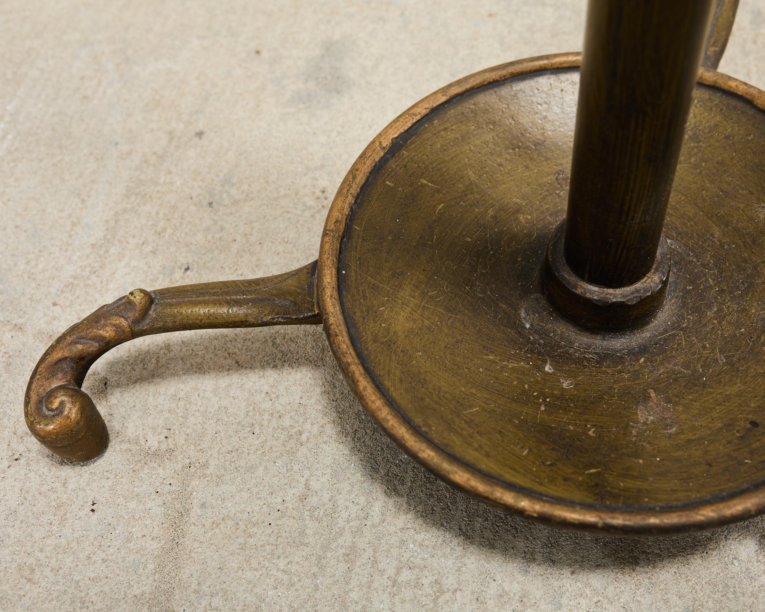 Porte-manteau en fer bronzé Art Nouveau Français Porte-parapluie en vente 4
