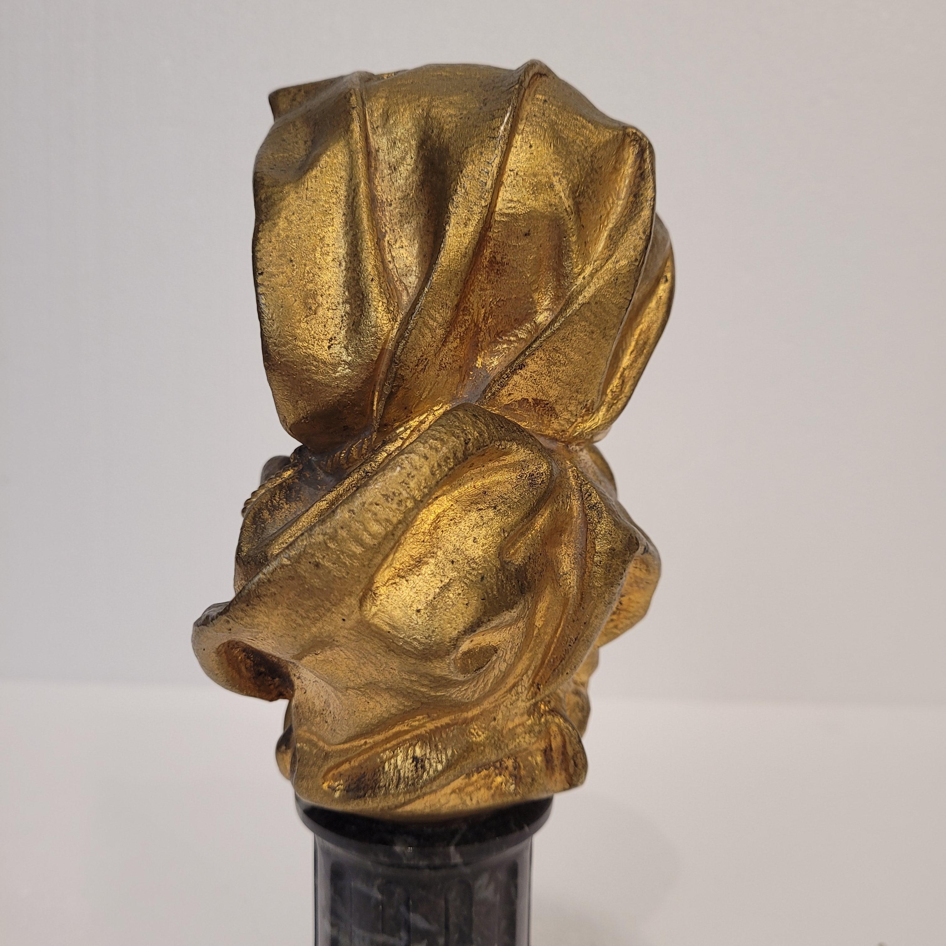 Buste d'enfant en marbre chrysoelephantine Art nouveau français, d'après G. de Thouin en vente 6