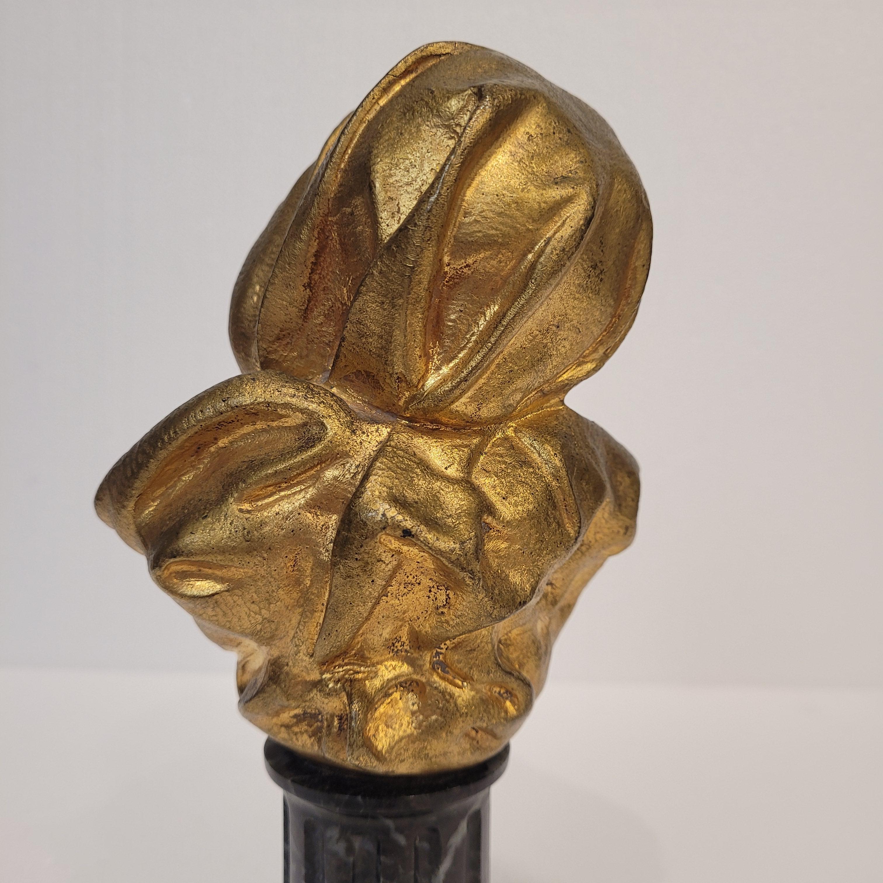 Buste d'enfant en marbre chrysoelephantine Art nouveau français, d'après G. de Thouin en vente 7