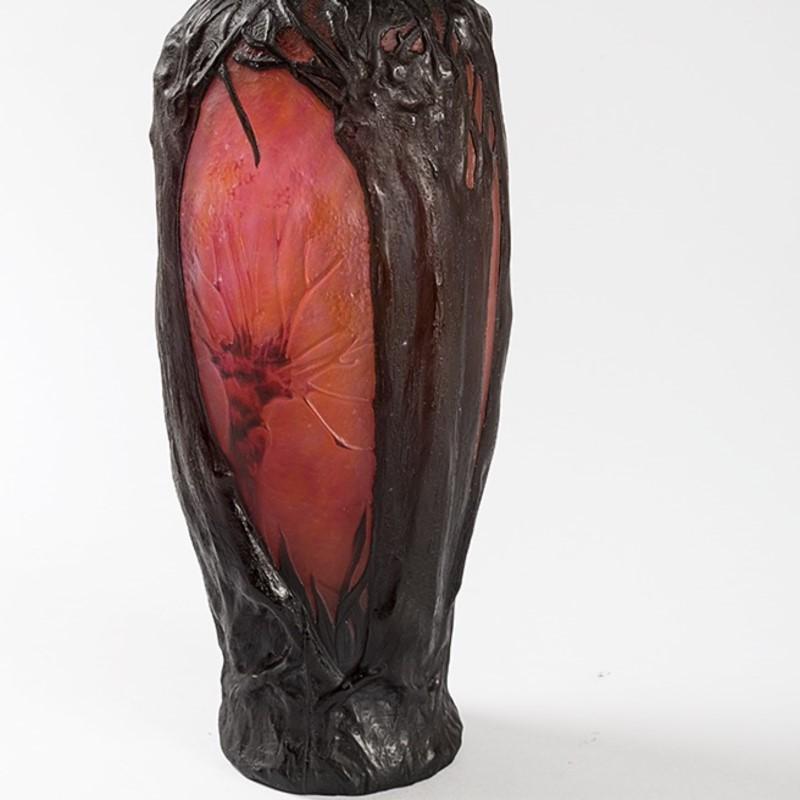Early 20th Century French Art Nouveau Cameo Glass Vase by Daum
