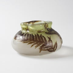 French Art Nouveau Cameo Glass Vase by Emile Gallé