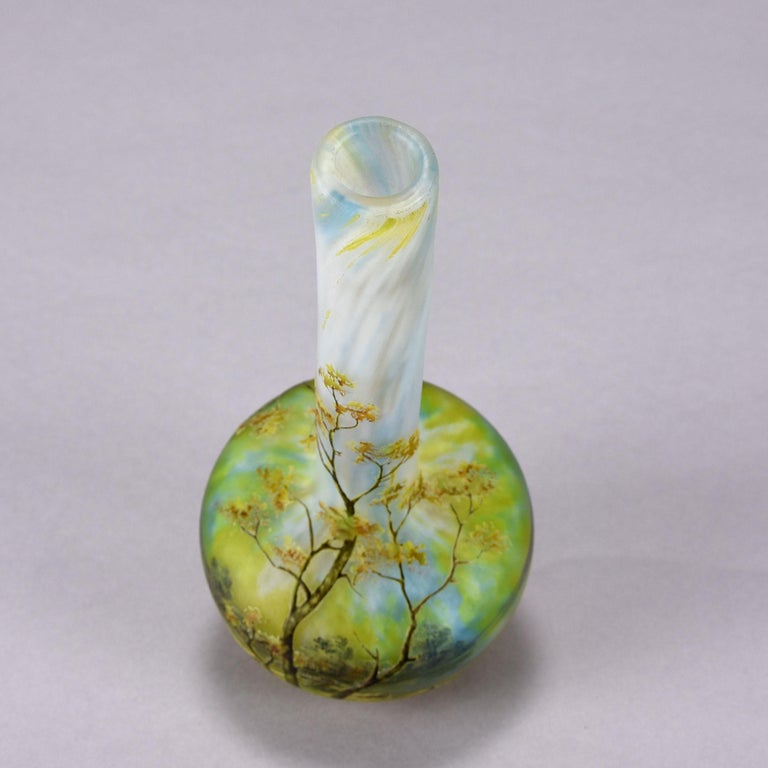 French Art Nouveau Cameo Glass Vase 