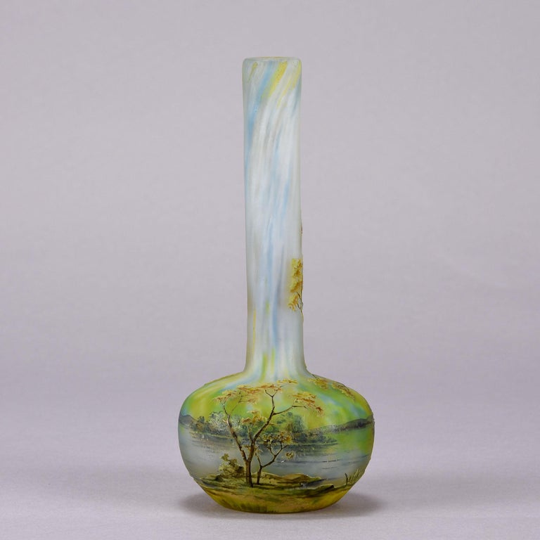 French Art Nouveau Cameo Glass Vase 
