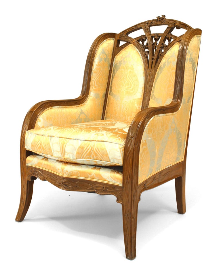 Louis Majorelle French Art Nouveau Walnut Berg√©re Arm Chair For Sale at  1stDibs | louis majorelle chair, louis majorelle furniture, louis majorelle  art-nouveau armchair
