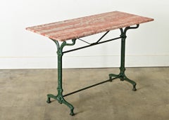 French Art Nouveau Cast Iron Bistro Table