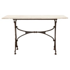 French Art Nouveau Cast Iron Bistro Table