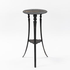 French Art Nouveau Cast Iron gueridon with Floral Decoration ca. 1900, stamped