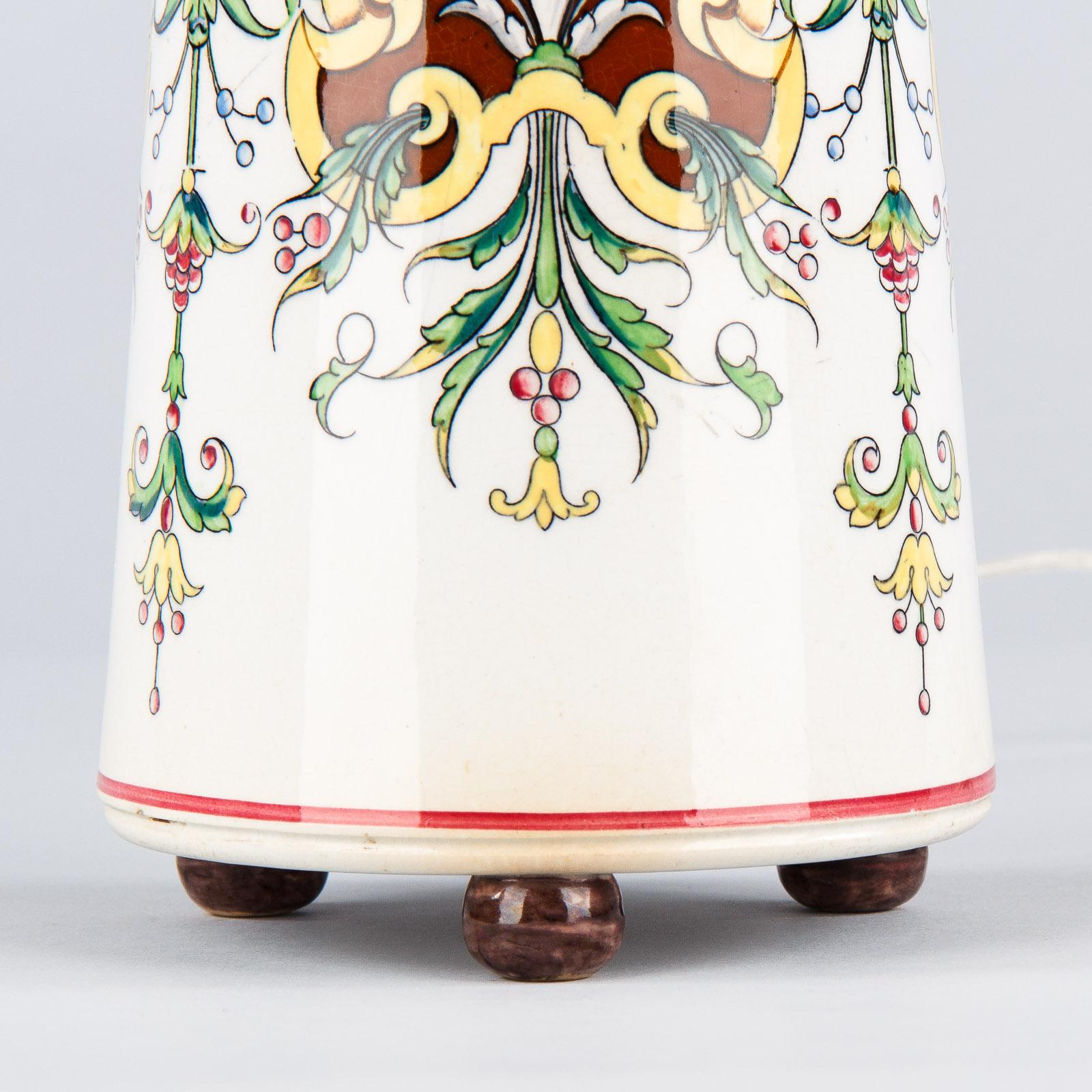 20th Century French Art Nouveau Ceramic Lamp, Early 1900s