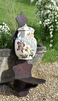 French Art Nouveau Ceramic Wall Fountain by Longchamp - Terre de Fer