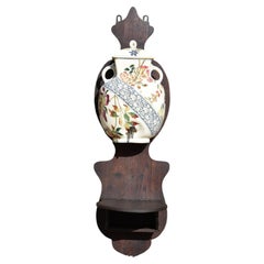 French Art Nouveau Ceramic Wall Fountain by Longchamp - Terre de Fer